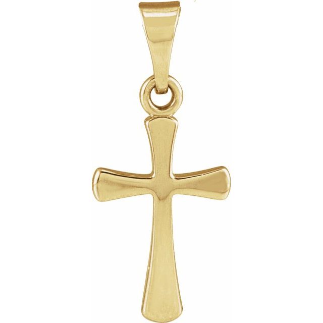 14K Yellow Gold Cross Pendant
