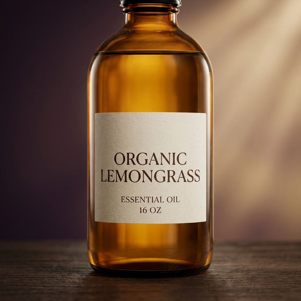 Pure Organic Lemongrass Essential Oil - 16 oz