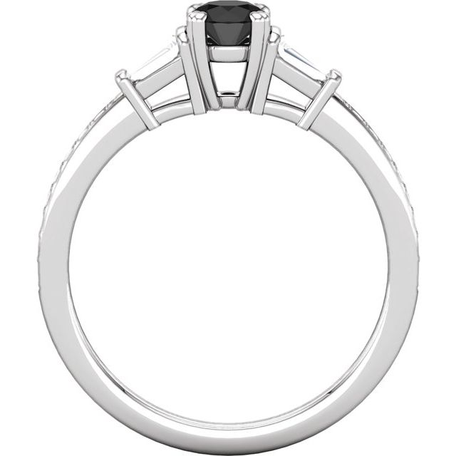 14K Yellow Gold Natural Rainbow Moonstone & .03 CTW Natural Diamond Ring