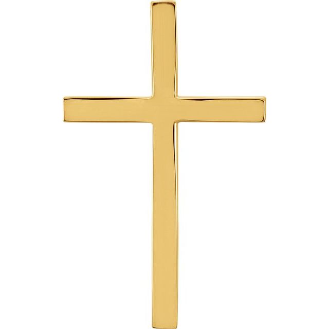 10K Yellow Gold 25.7x15.7 mm Cross Pendant