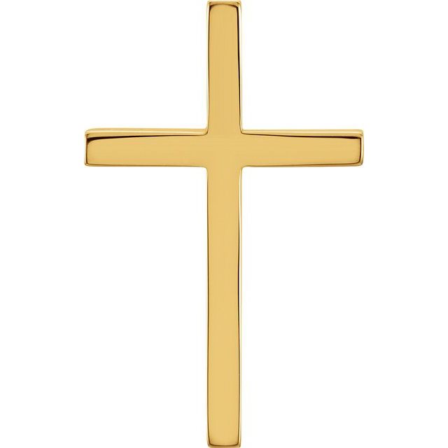 10K Yellow Gold 29.5x18.2 mm Cross Pendant