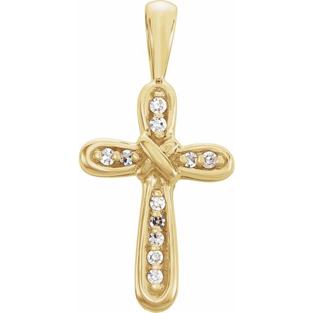 14K Yellow Gold Cross Pendant Mounting