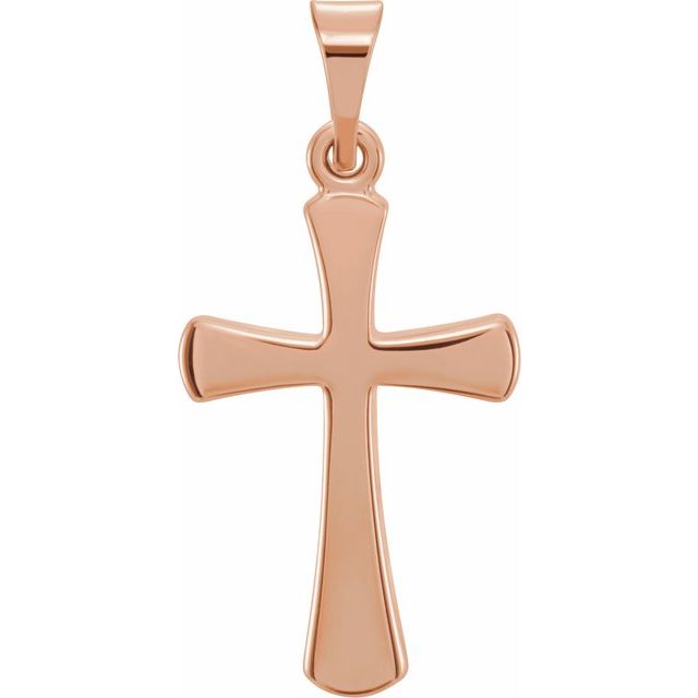 14K Rose Gold Cross Pendant