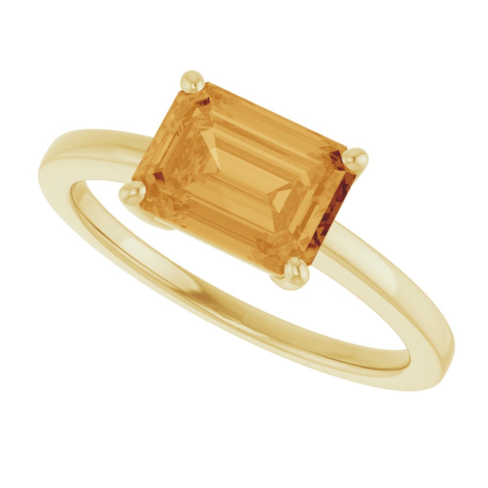 14K Yellow Gold Natural Citrine Ring