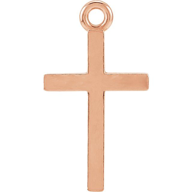 14K Rose Gold Posh Mommy® Cross Dangle