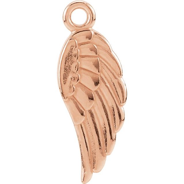 14K Rose Gold Posh Mommy® Angel Wing Dangle