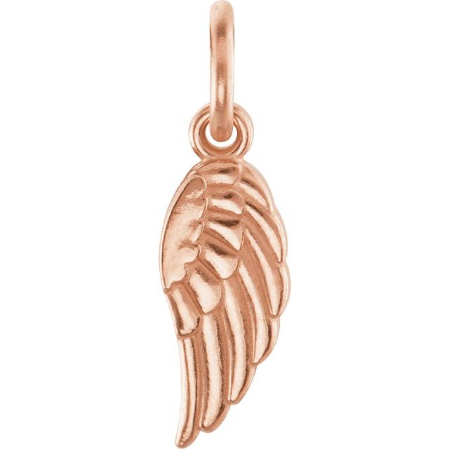 14K Rose Gold Posh Mommy® Angel Wing Charm/Pendant