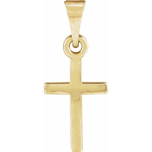 14K Yellow Gold Cross Pendant