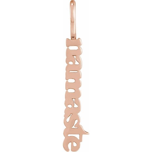 14K Rose Gold Namaste Pendant