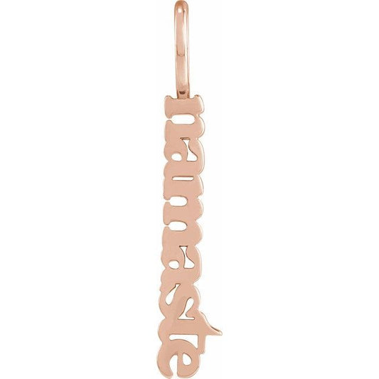 14K Rose Gold Namaste Pendant