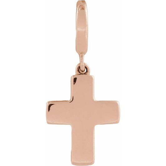 14K Rose Gold Cross Charm/Pendant