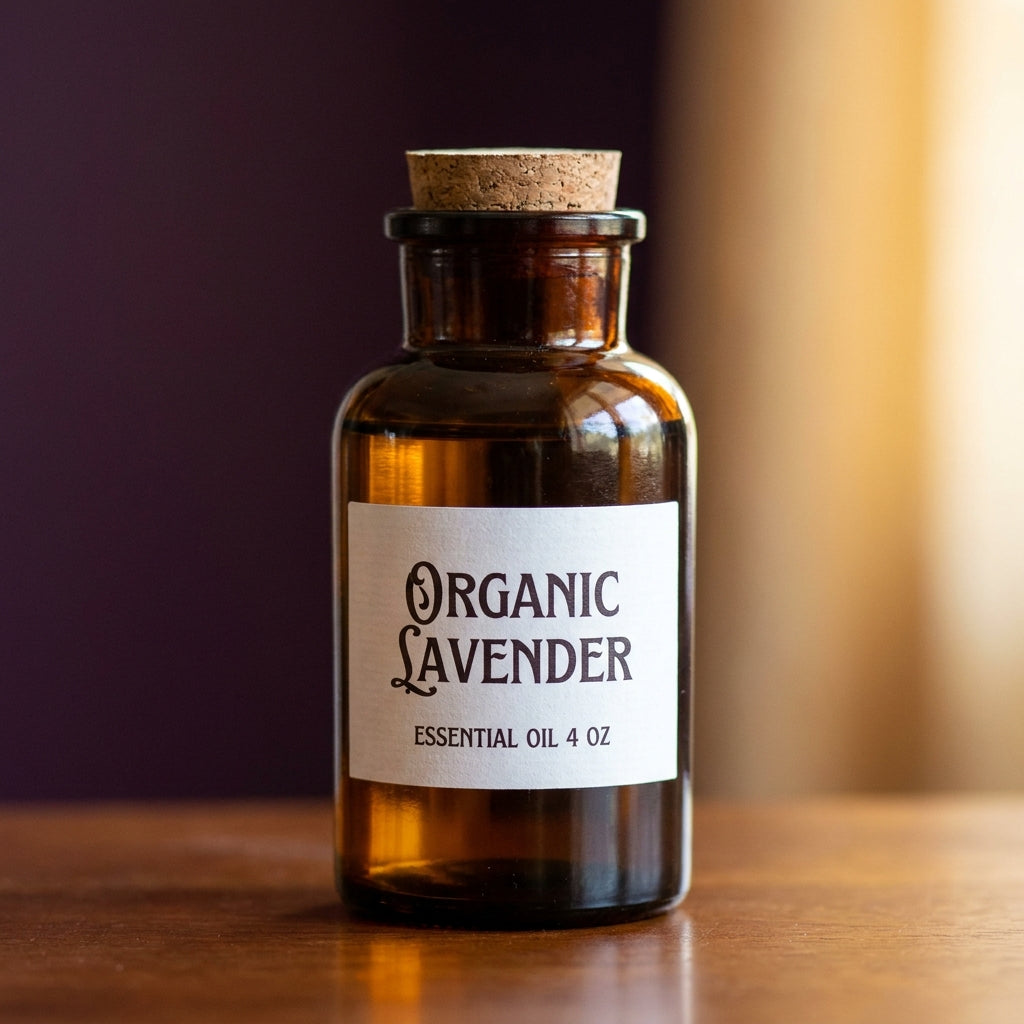 Pure Organic Lavender Essential Oil - 4 oz (120ml)