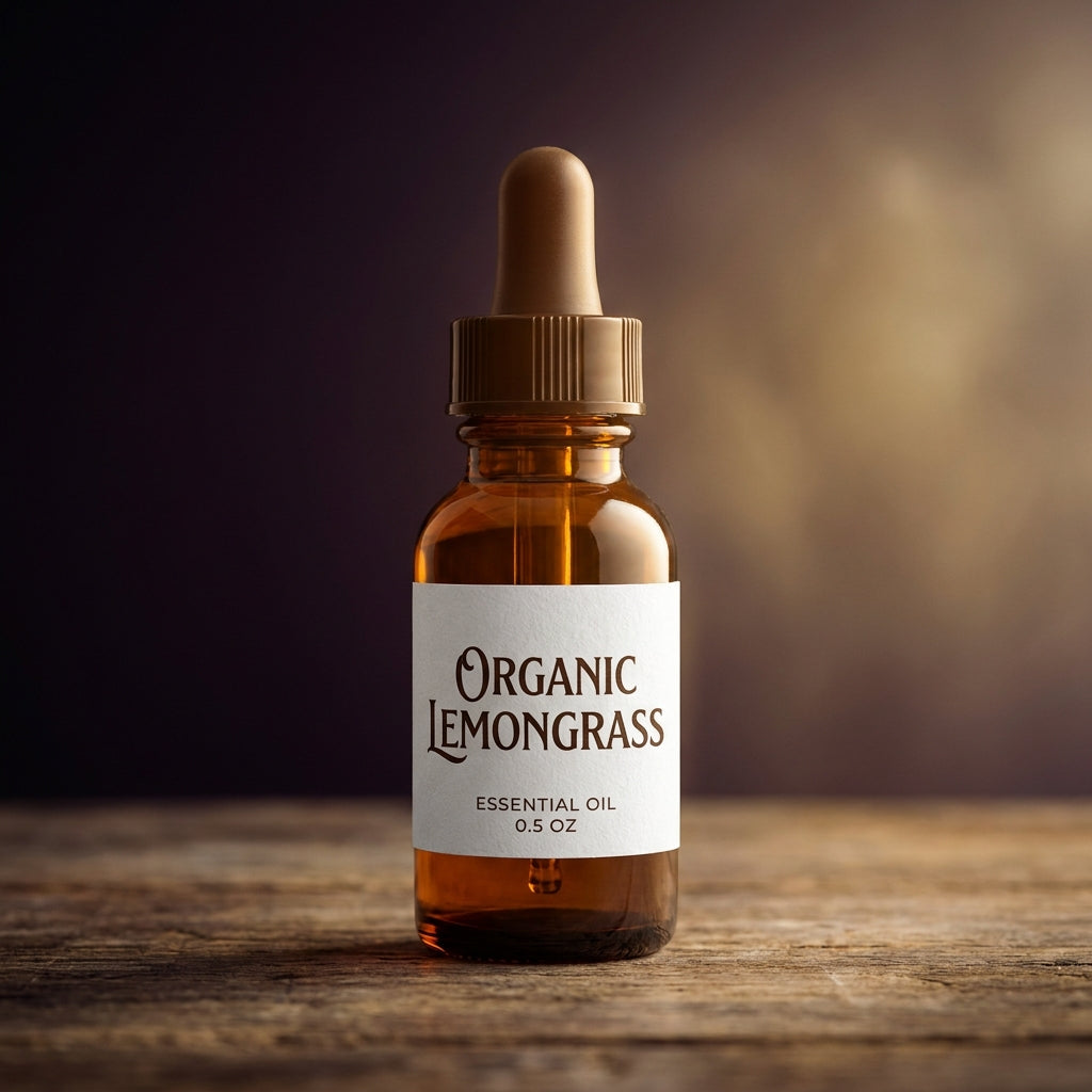 Pure Organic Lemongrass Essential Oil - 0.5 oz