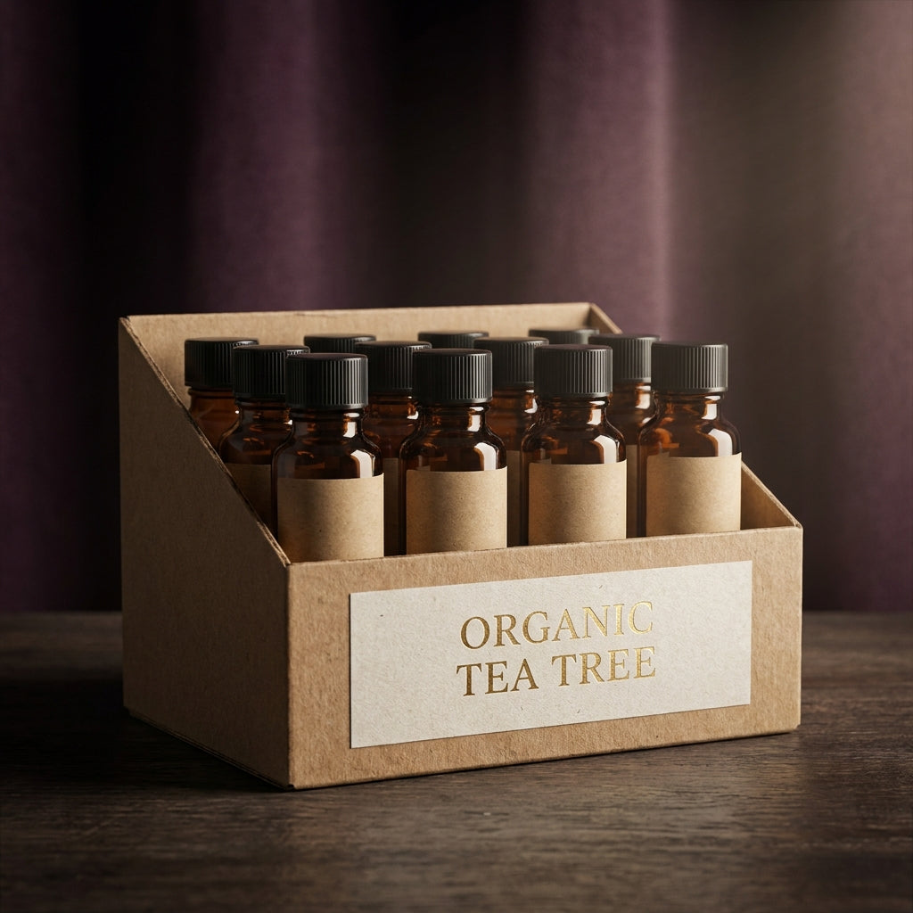 Pure Organic Tea Tree Essential Oil - 12 x 1/2 oz (15ml)