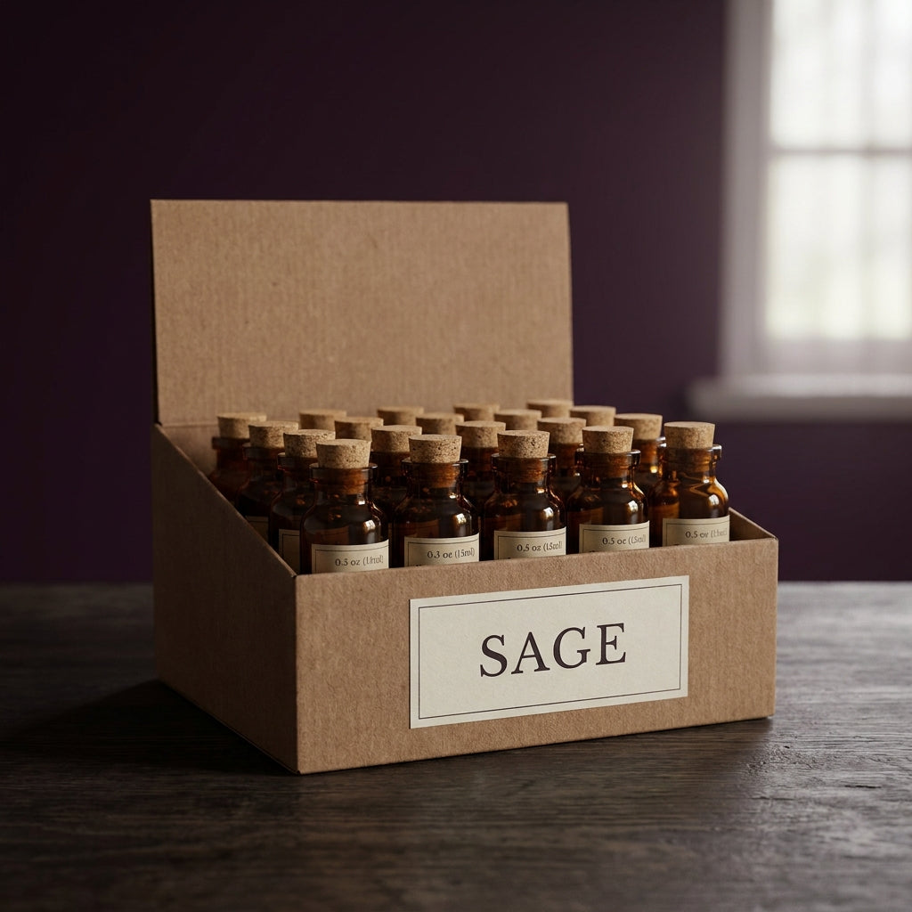 Pure Sage Essential Oil - 12 x 1/2 oz (15ml)