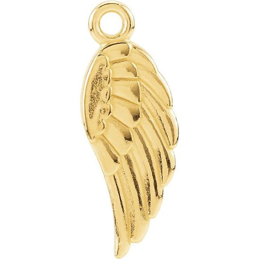 14K Yellow Gold Posh Mommy® Angel Wing Dangle
