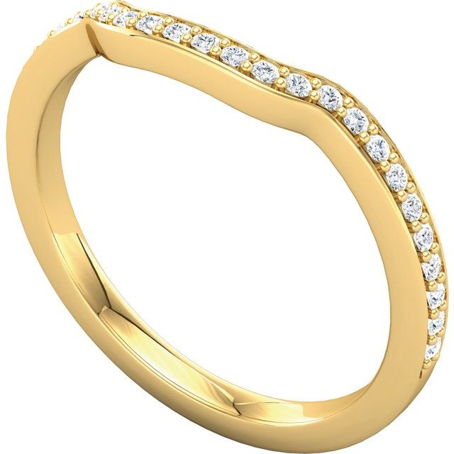 14K Yellow Gold 5x3 mm Round Natural Black Onyx & .03 CTW Natural Diamond Ring