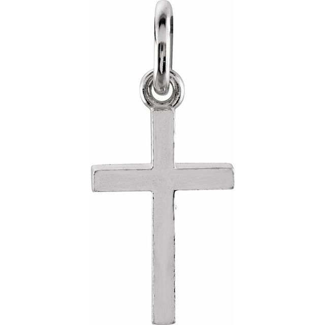 14K White Gold Posh Mommy® Cross Charm/Pendant