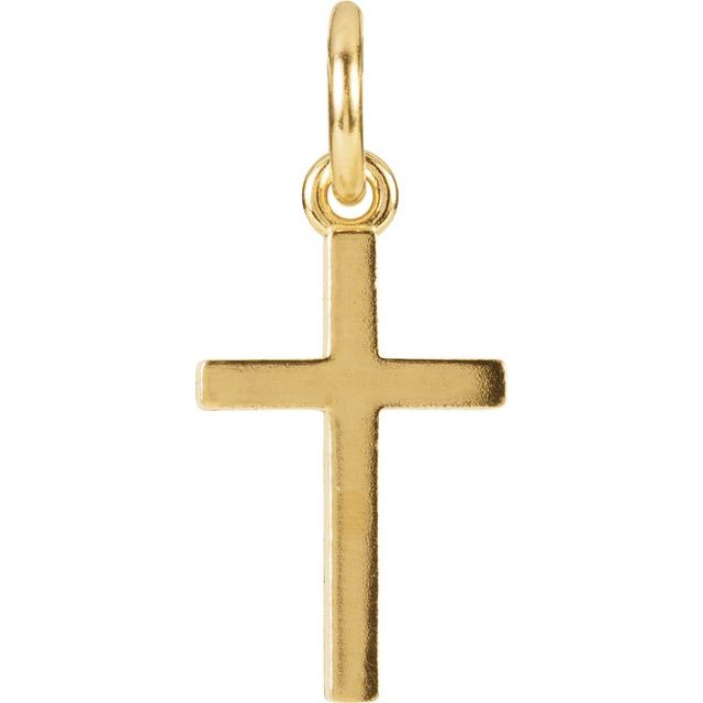 14K Yellow Gold Posh Mommy® Cross Charm/Pendant