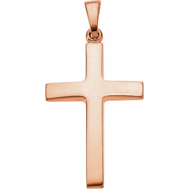 14K Rose Gold Cross Pendant