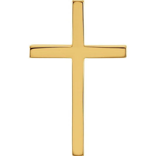 10K Yellow Gold 29.5x18.2 mm Cross Pendant