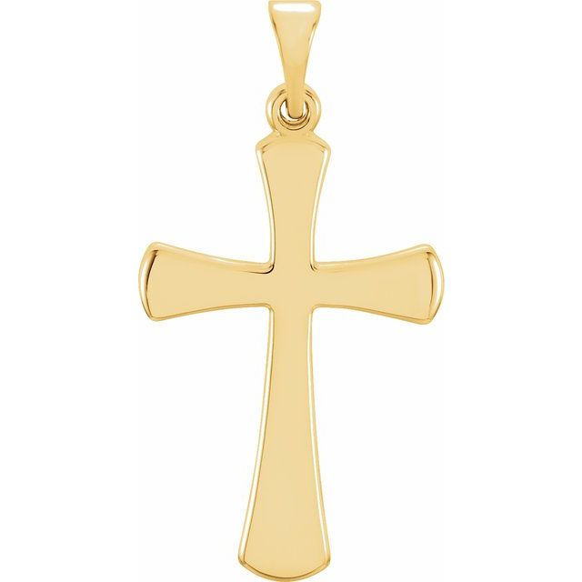 18K Yellow Gold Cross Pendant