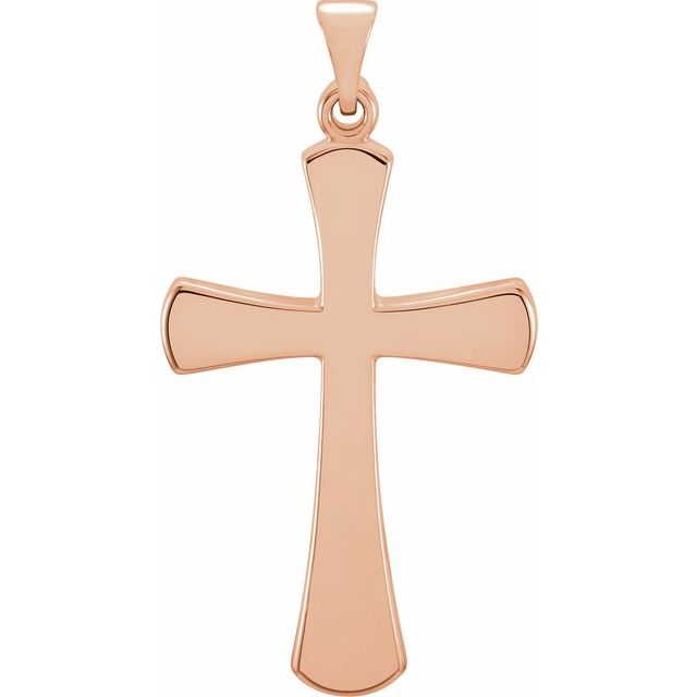 14K Rose Gold Cross Pendant