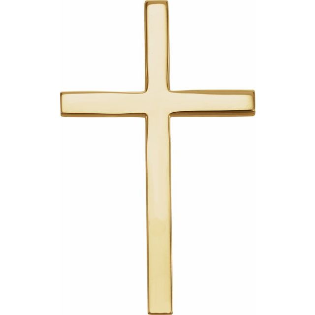 14K Yellow Gold 29.5x18.2 mm Cross Pendant