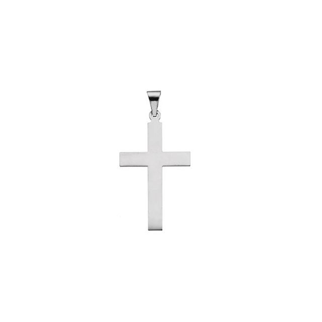 Sterling Silver 36.8x17.7 mm Cross Pendant