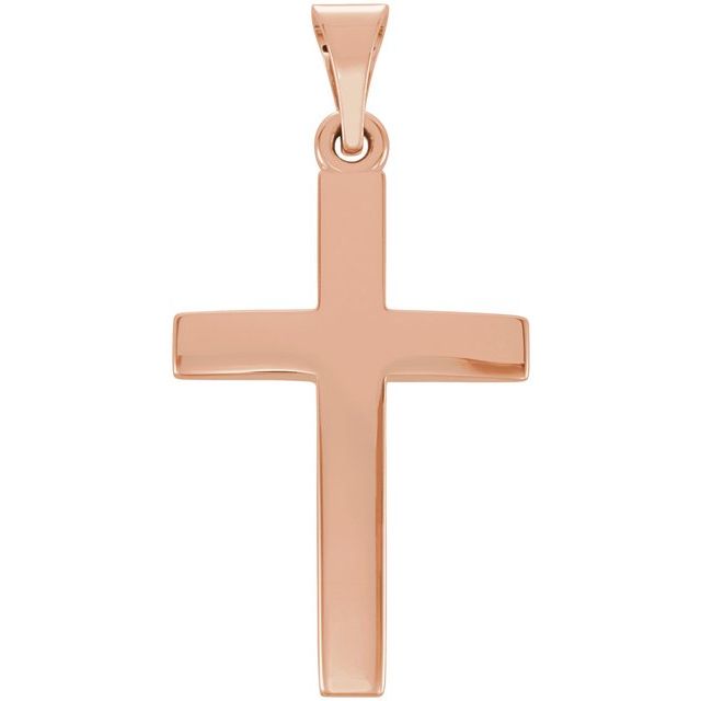 14K Rose Gold Cross Pendant