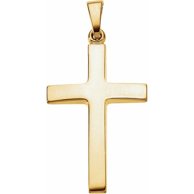 18K Yellow Gold Cross Pendant