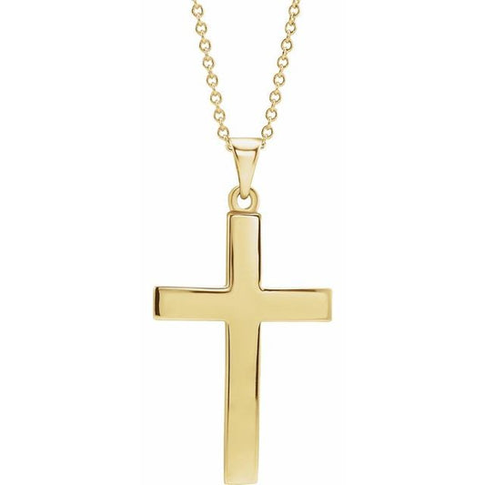 Sterling Silver Cross 18" Necklace
