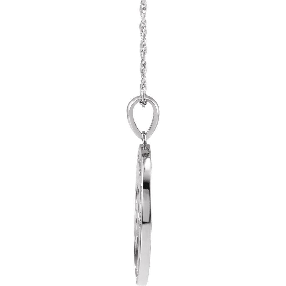 Sterling Silver Om 18" Necklace