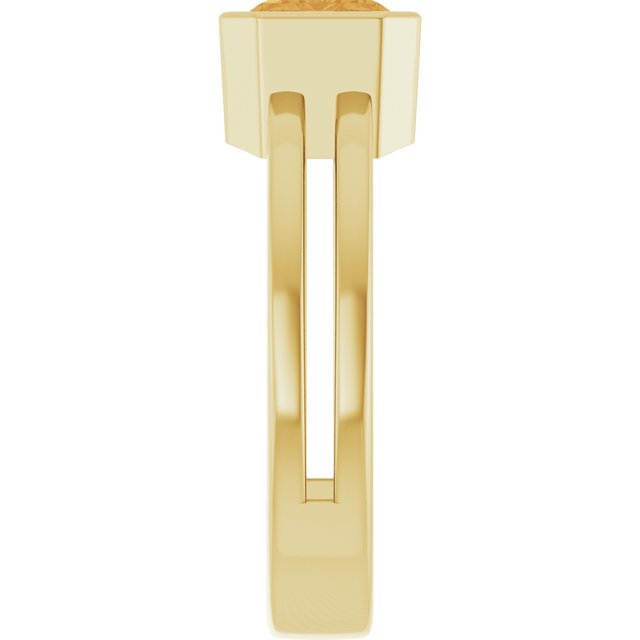 Men's 14K Yellow Gold Natural Citrine Emerald Cut Ring – In Stock