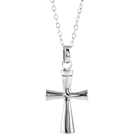 Sterling Silver Cross Ash Holder 18" Necklace - Pranic Lifestyle