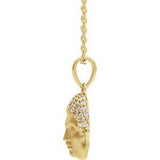 Platinum 1/8 CTW Diamond Buddha 16-18" Necklace - Pranic Lifestyle