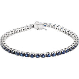 Platinum Emerald Line Bracelet - Emerald, Blue Sapphire, Ruby - Pranic Lifestyle