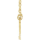 14K Yellow Gold 0.015 CTW Diamond Infinity-Inspired Script Nameplate Necklace - Pranic Lifestyle