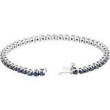 Platinum Emerald Line Bracelet - Emerald, Blue Sapphire, Ruby - Pranic Lifestyle