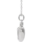 Sterling Silver Heart Ash Holder 18" Necklace - Pranic Lifestyle