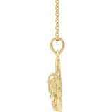 14K Yellow Gold 16-18" Ganesha Necklace - Pranic Lifestyle