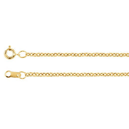 14K Yellow Gold 1.5 mm Solid Cable 24" Chain - Pranic Lifestyle