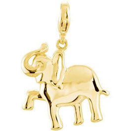 Charming Animals® Elephant Charm - 14k Yellow Gold - Pranic Lifestyle