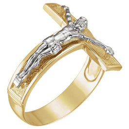 Men's Crucifix Gold Ring - Pranic Lifestyle