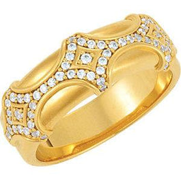 14K Yellow Gold 1/2 CTW Diamond Men's Ring - Pranic Lifestyle
