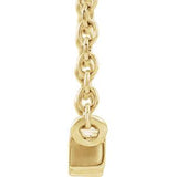 14K Yellow Gold 1/8 CTW Diamond 18" Three-Stone Bar Necklace - Pranic Lifestyle