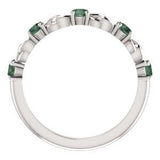 Platinum Alexandrite Stackable Link Ring - Pranic Lifestyle