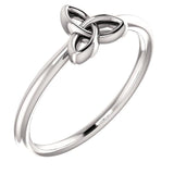 Platinum Stackable Celtic-Inspired Trinity Ring - Pranic Lifestyle