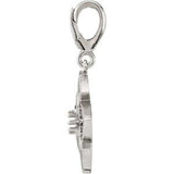 14K White Accented Vintage-Style Dangle Charm - Pranic Lifestyle