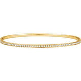 14K Rose Gold 1 1/2 CTW Diamond Bangle Bracelet - Pranic Lifestyle
